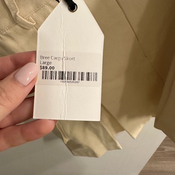 NWT Bree Cargo Skort in Beige, size: L - Picture 5 of 5